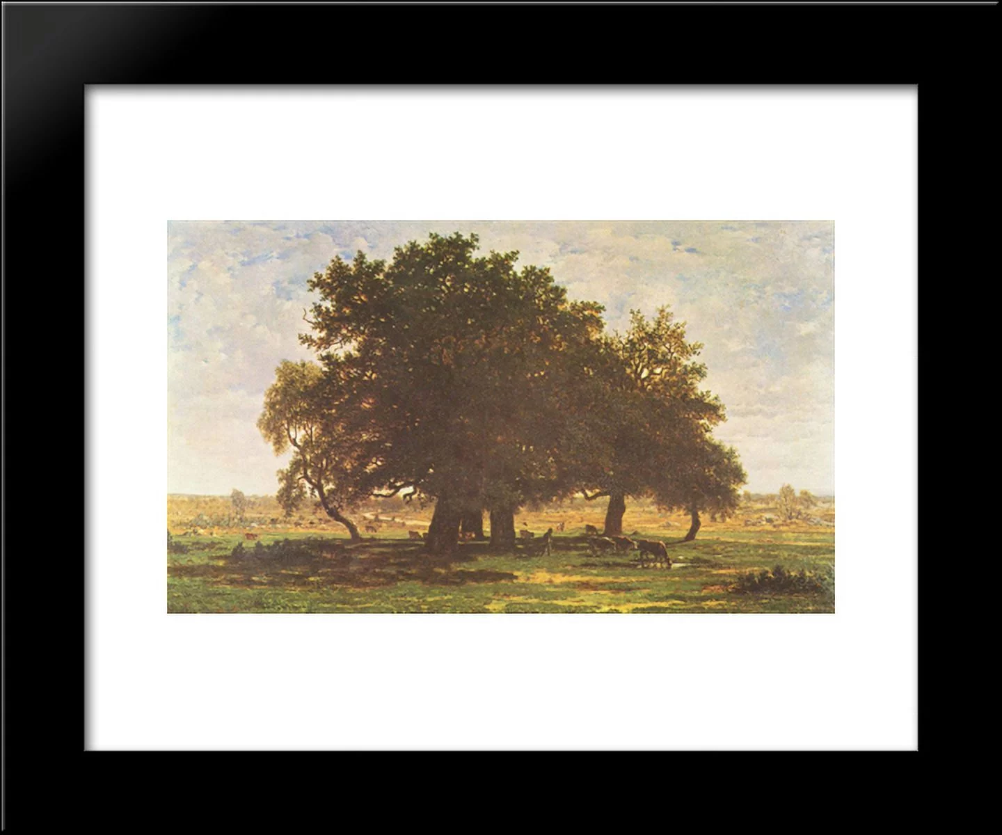 Holm Oaks, Apremont 20x24 Framed Art Print by Theodore Rousseau