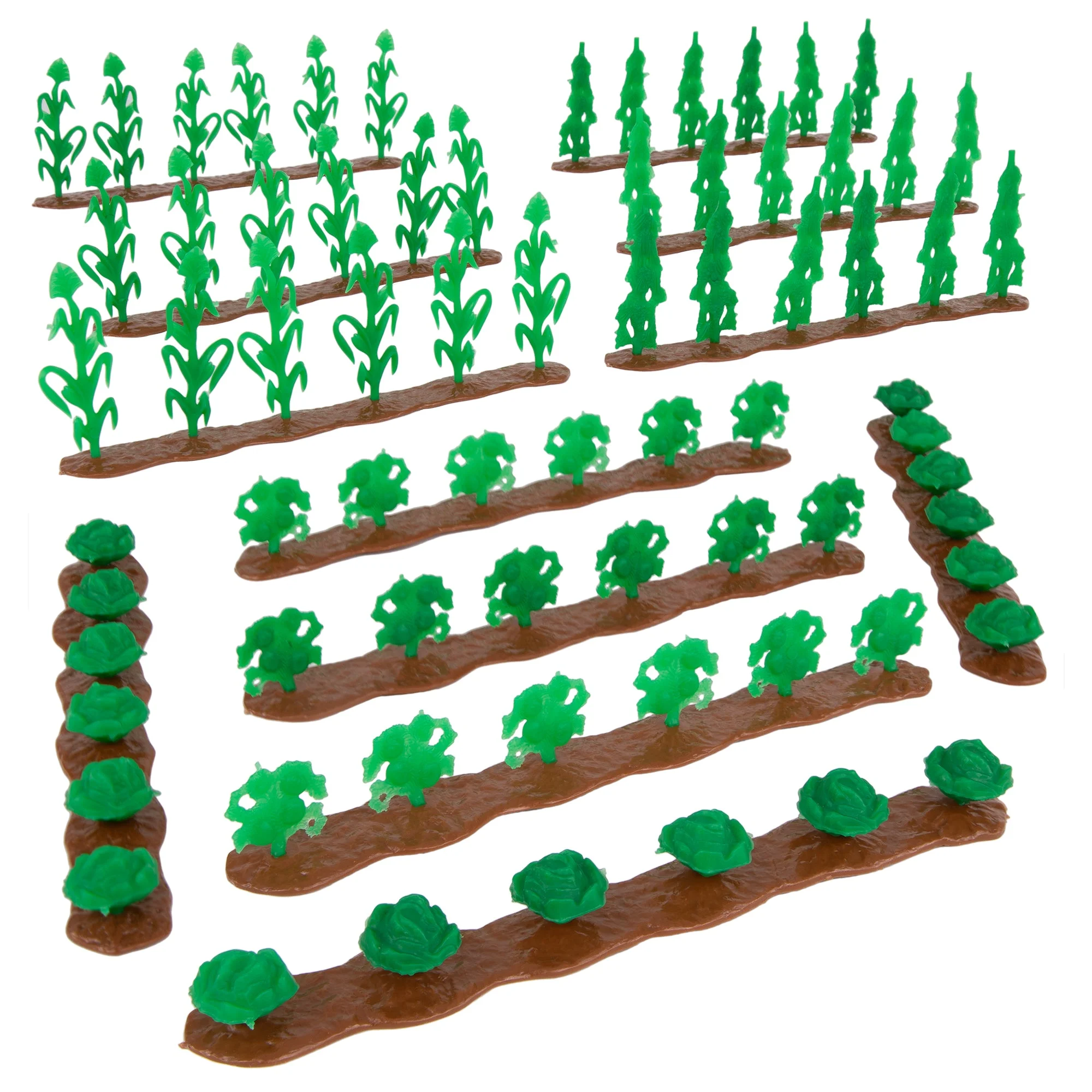 BMC Classic Marx Farm Crop Rows - 12pc Plastic Corn & Vegetable Field Playset USA