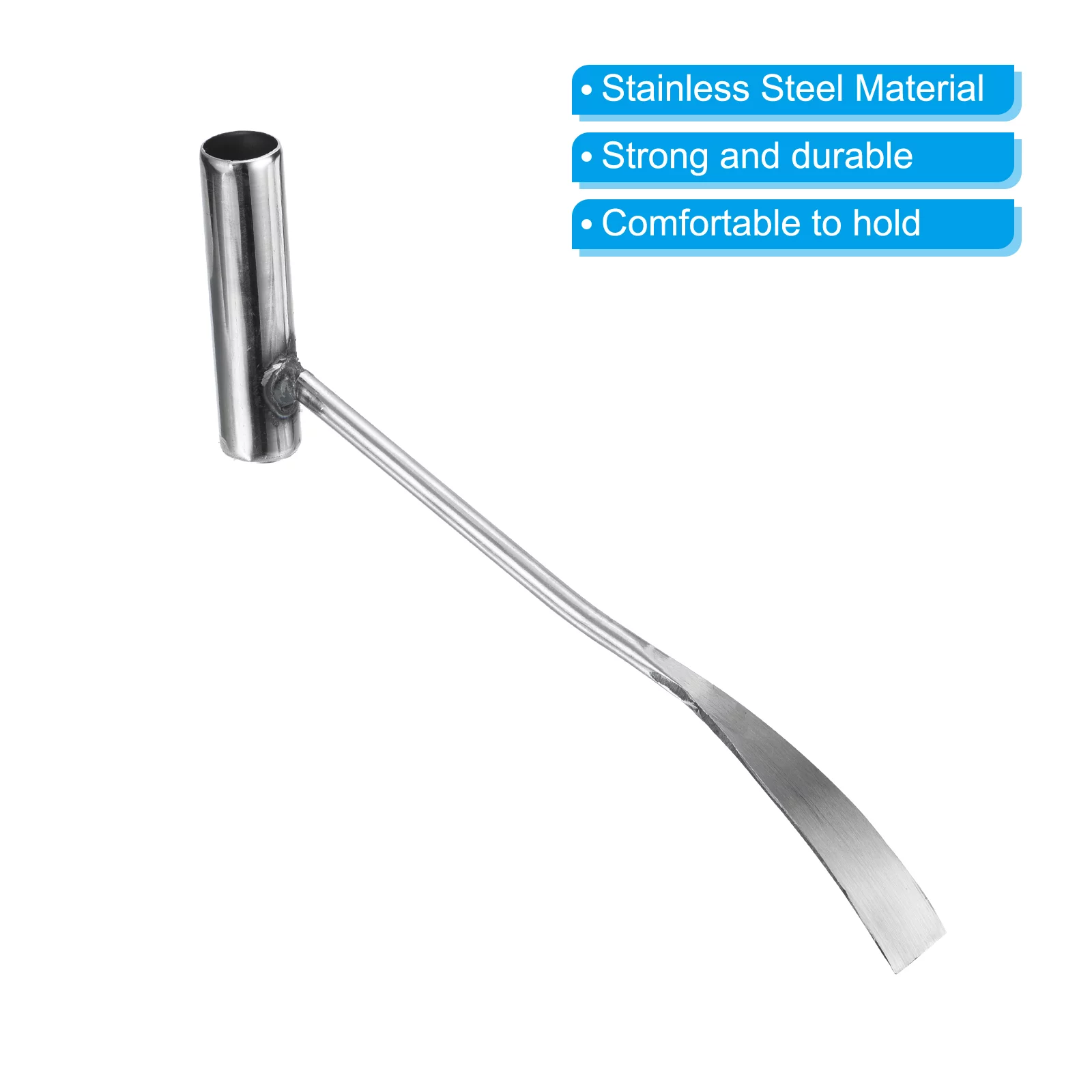 Uxcell Garden Shovel Bend Proof Hand Trowel Stainless Steel Gardening Digging Shovel Silver Tone