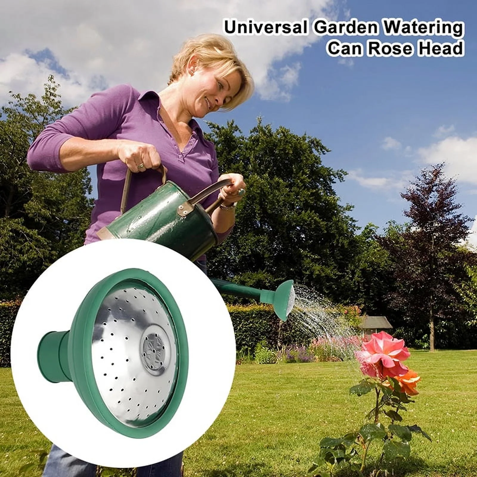 Universal Garden Watering Can Rose Head Water Sprinkler Sprayer Garden Watering Can Head Nozzle Replacement Watering Tool