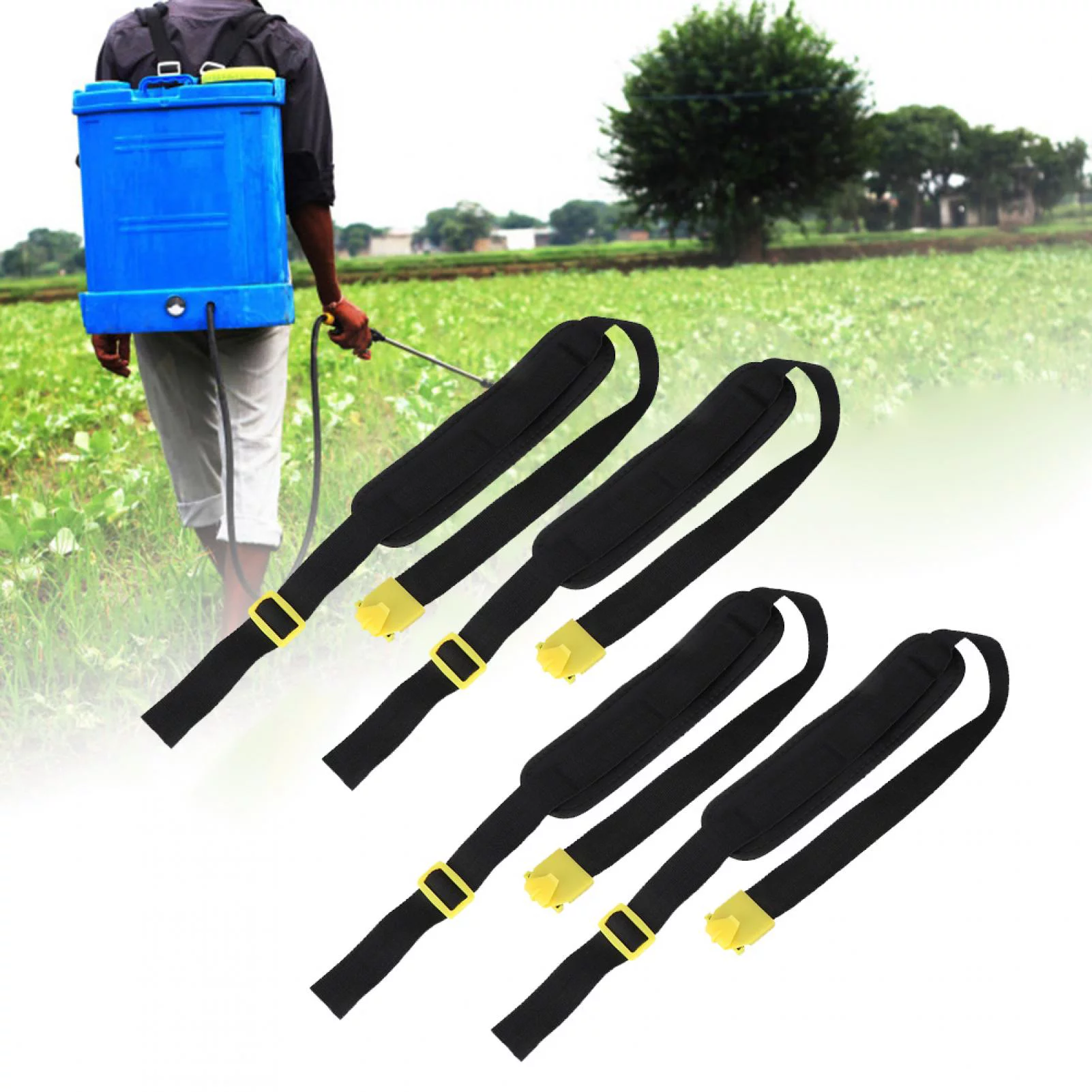 Shexton Sprayer Shoulder Strap, 2 Pairs Thickened Sponge Adjustable Agricultural Manual Sprayer Backpack Shoulder Strap