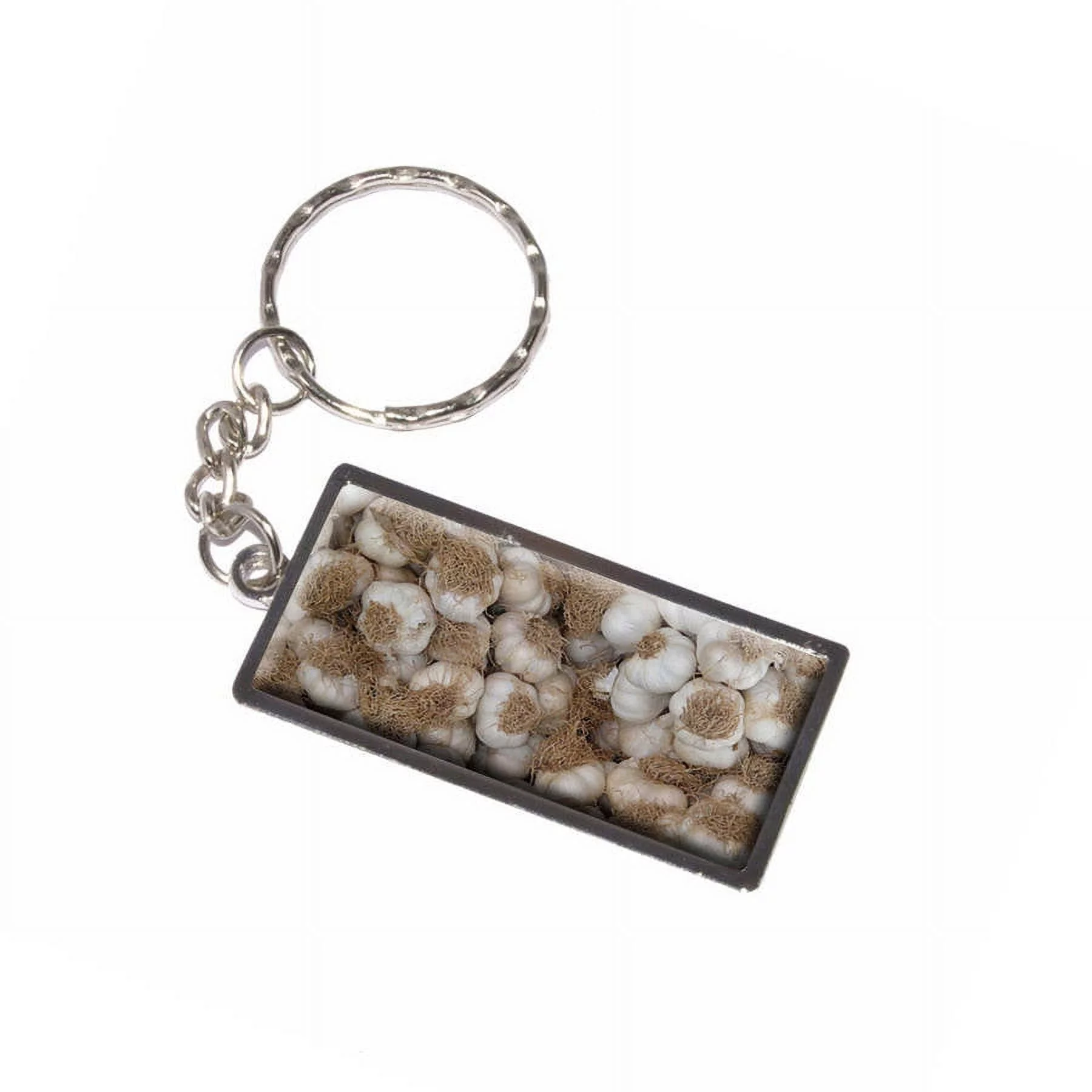 Garlic Cloves Tubers Heads Vampire Protection Keychain Key Chain Ring