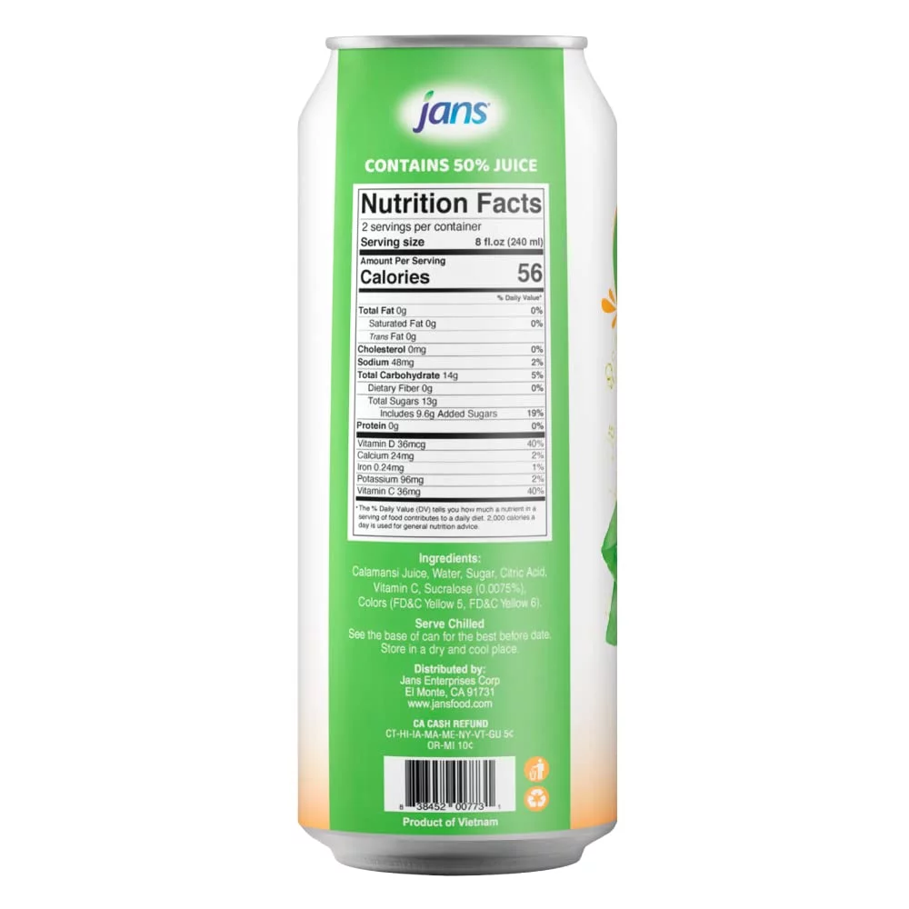 Calamansi Juice Drink (Pack of 12) with Real Pulp - 16.9 fl oz each