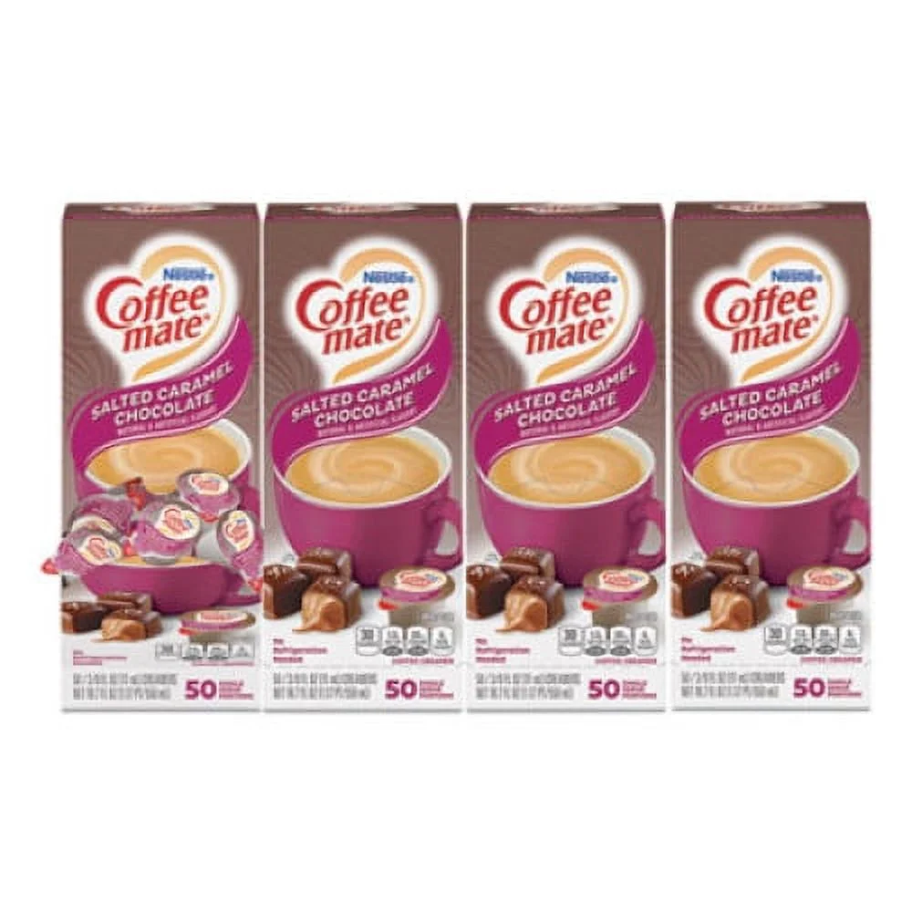 Coffee-mate Liquid Coffee Creamer, Italian Sweet Creme, 0.38 oz Mini Cups, 50/Box, 4 Boxes/Carton, 200 Total/Carton