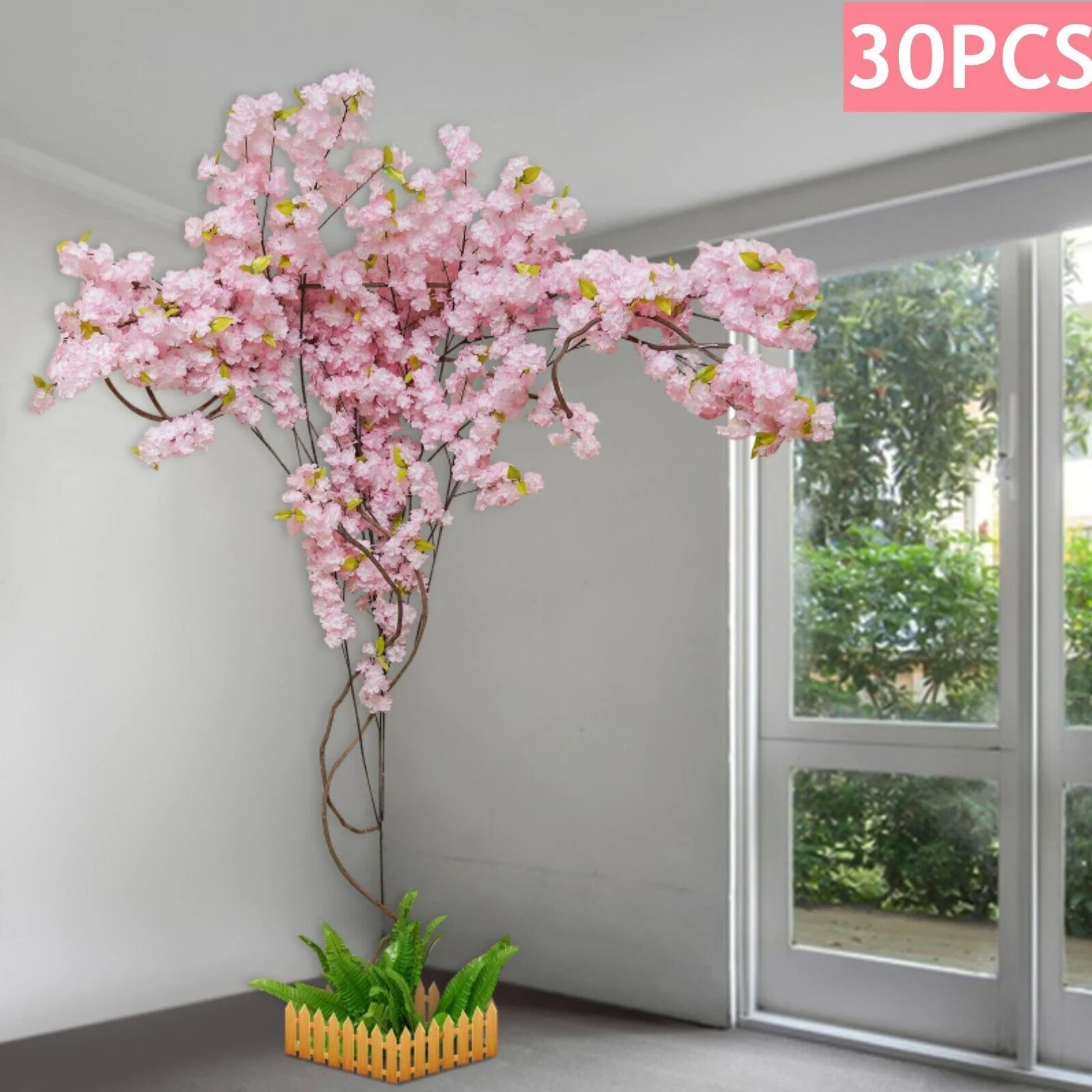 Artificial Branch Cherry Blossom Tree Ornament 100cm Fake Silk Flower Tree Party/Home Decor
