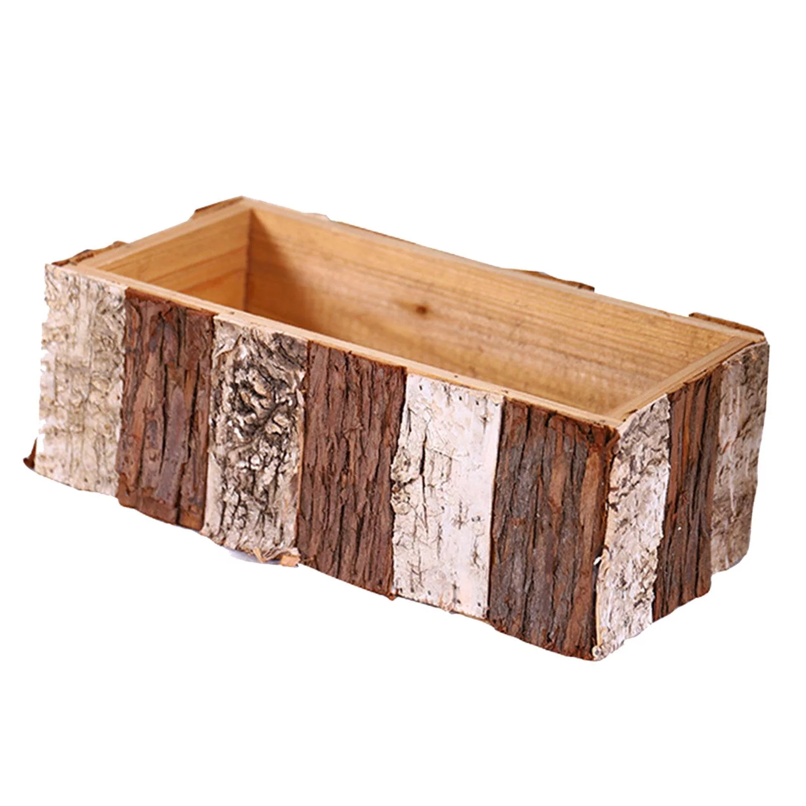 Outdoor Plants Flowers Pot Fake Tree Texture Rustic Decorative Box Vintage Plant