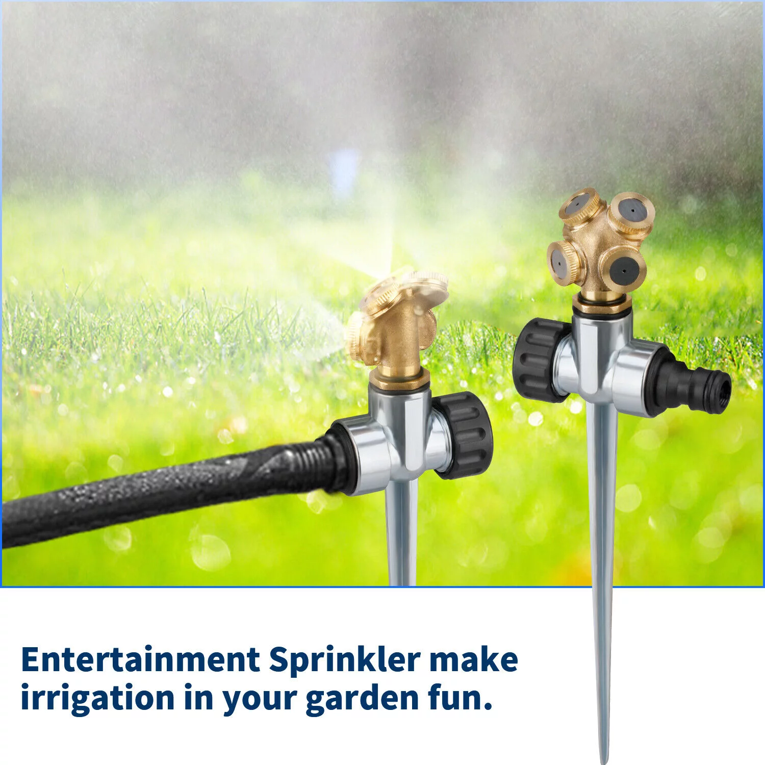 1-4PCS Brass Water Sprinkler Watering Sprayer Automatic System Garden Yard Lawn