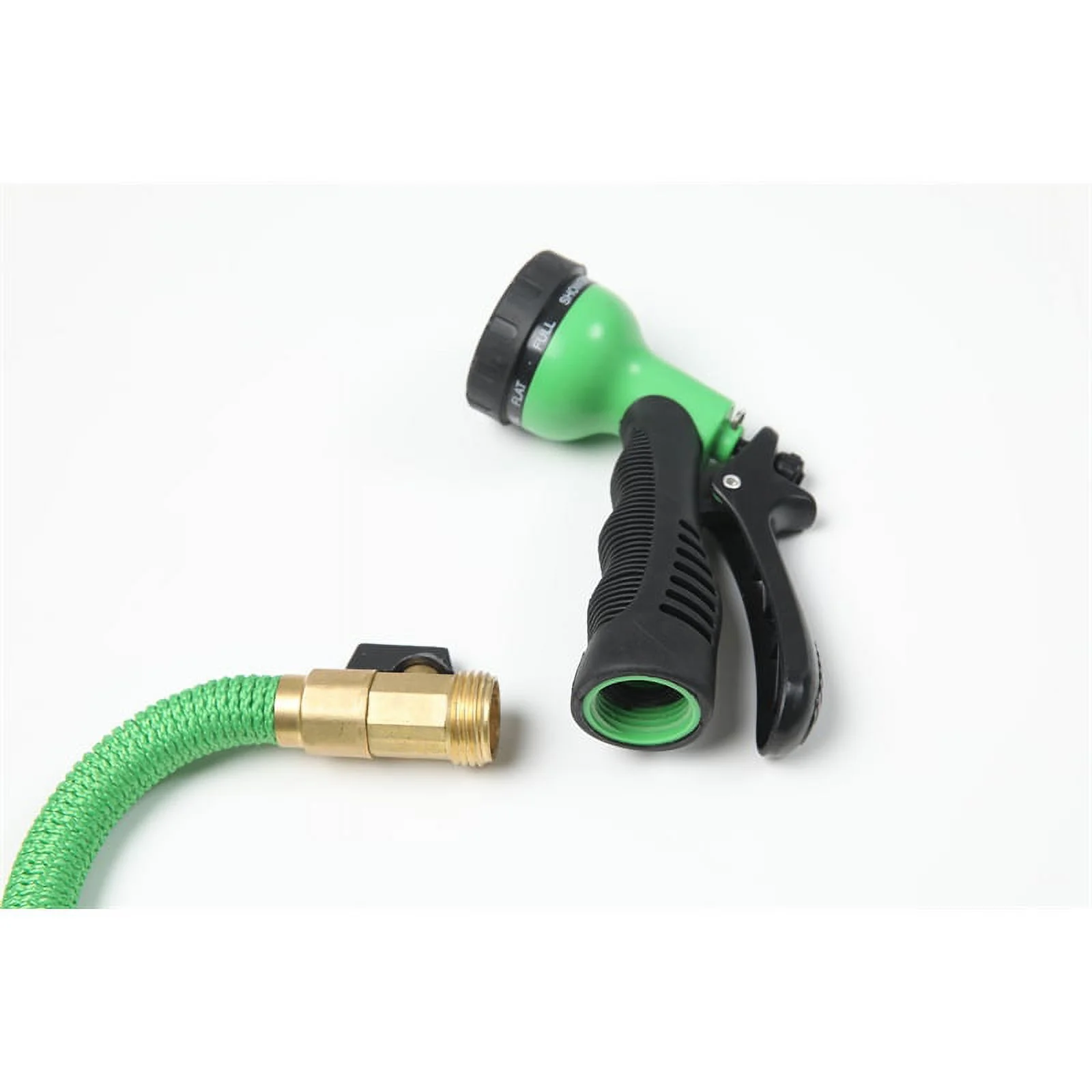 LuxenHome Set of 2 50ft Green Garden Hose