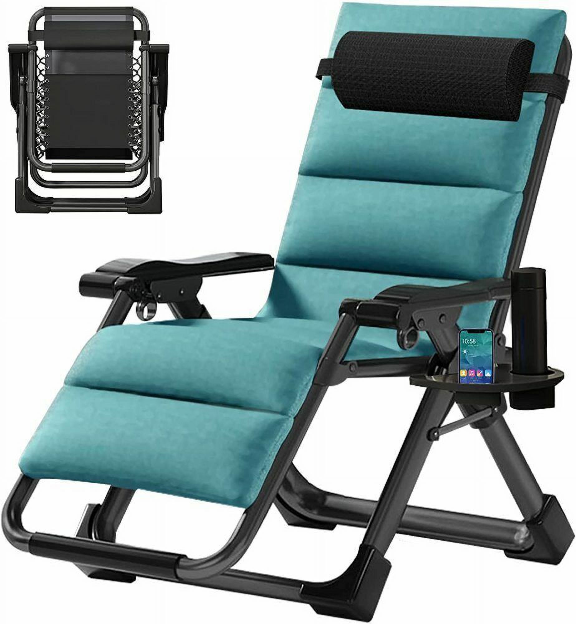 Heavy Duty Zero Gravity Chair, Lawn Recliner, Reclining Patio Lounger Chair