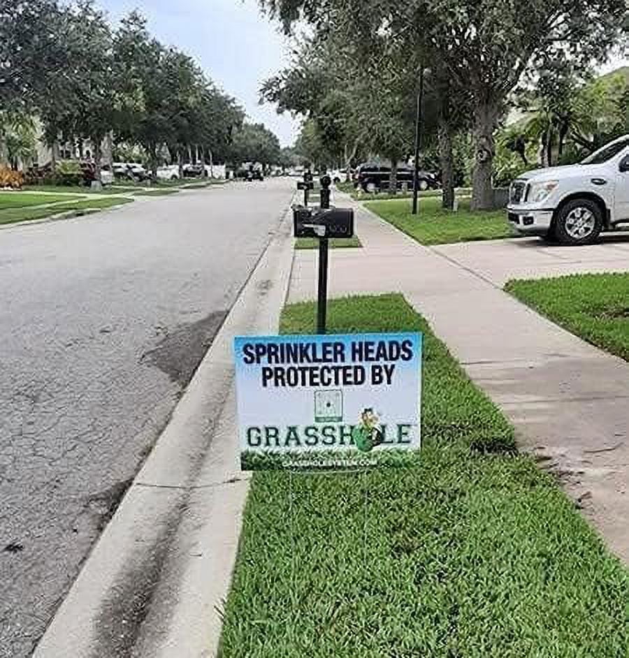 GRASSHOLE - Sprinkler Head Protection Sprinkler Donut, Lawn Sprinkler Guard, Plastic Donuts for Sprinkler Heads 1 Pack