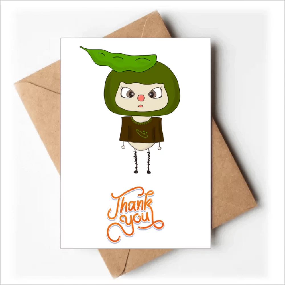 Vegetable Beans Green Delicious UU Thank You Cards Envelopes Blank Note