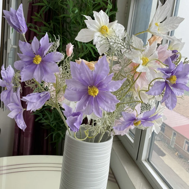 Simulation silk cloth diamond lotus lotus bouquet home fake flower artificial flower room indoor exhibition hall landing landscaping layout of simulation flowers