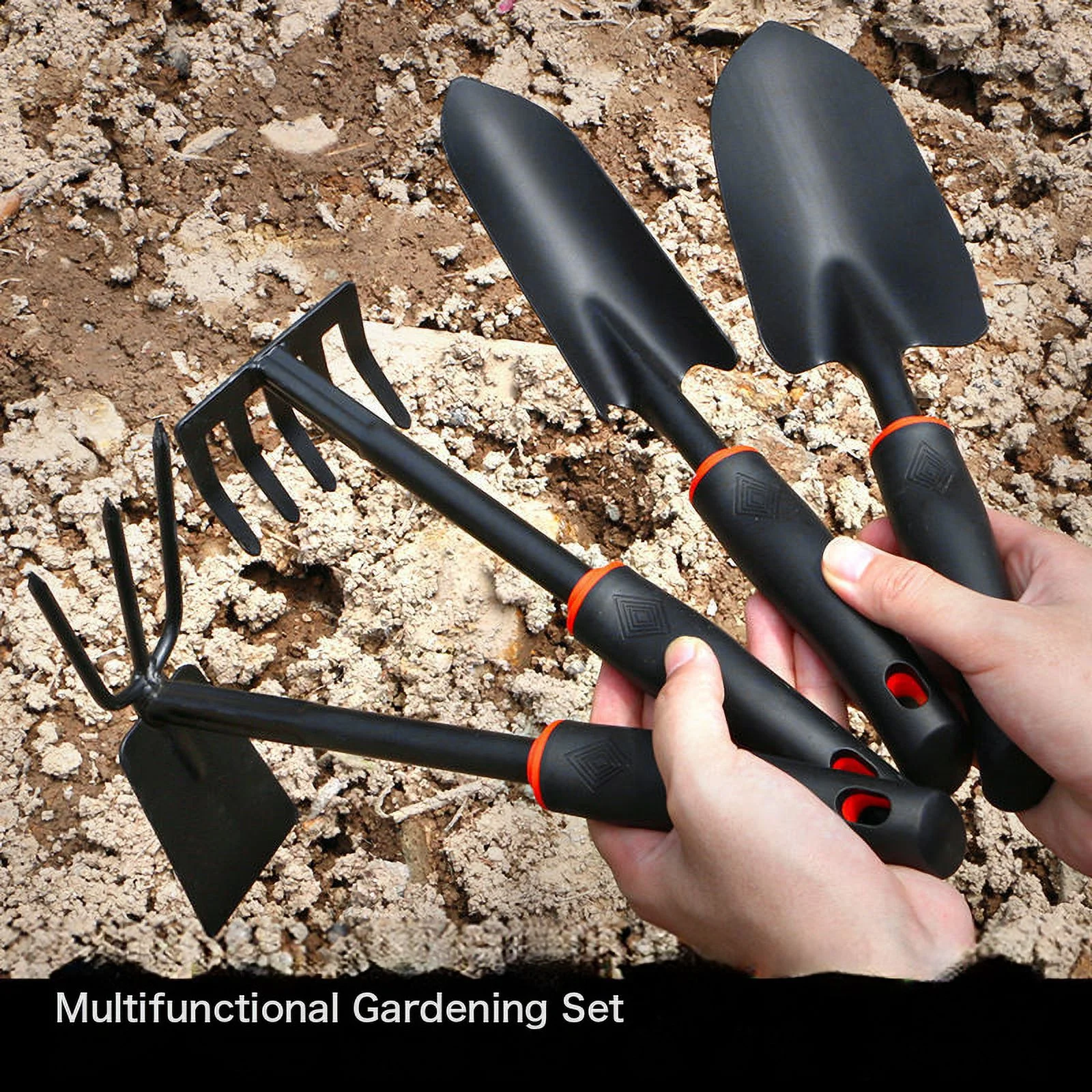 Shovel Shovel Small Shovel Flower Planting Tools Three-Piece Set Of Small Rake Small Hoe Shovel Agricultural Catch The Sea Gardening Planting Vegetables