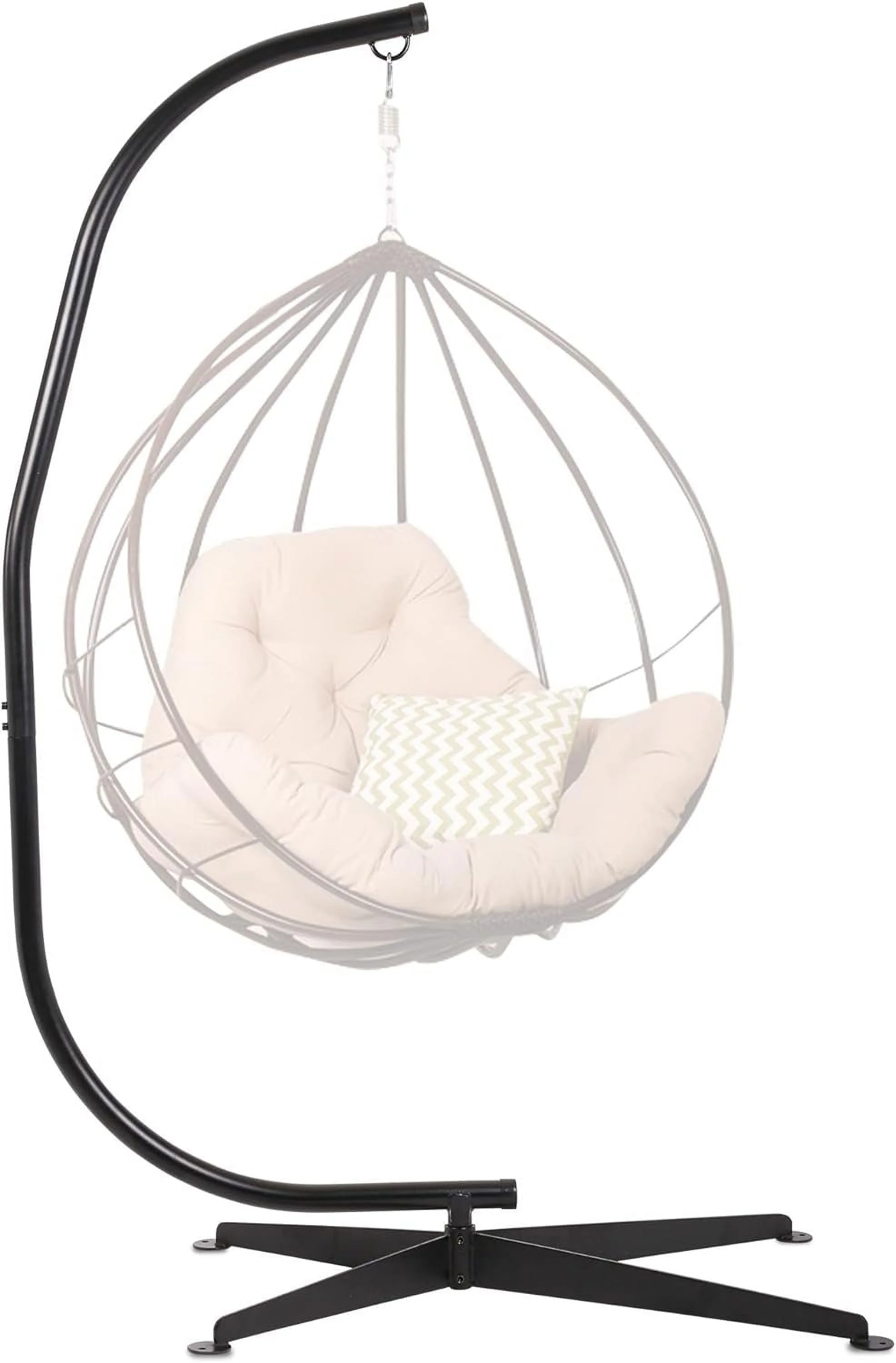 Hammock Chair Stand, Outdoor Solid Steel Heavy Duty Construction for Hanging Hammock, Air Porch Swing - 360 Degree Rotation