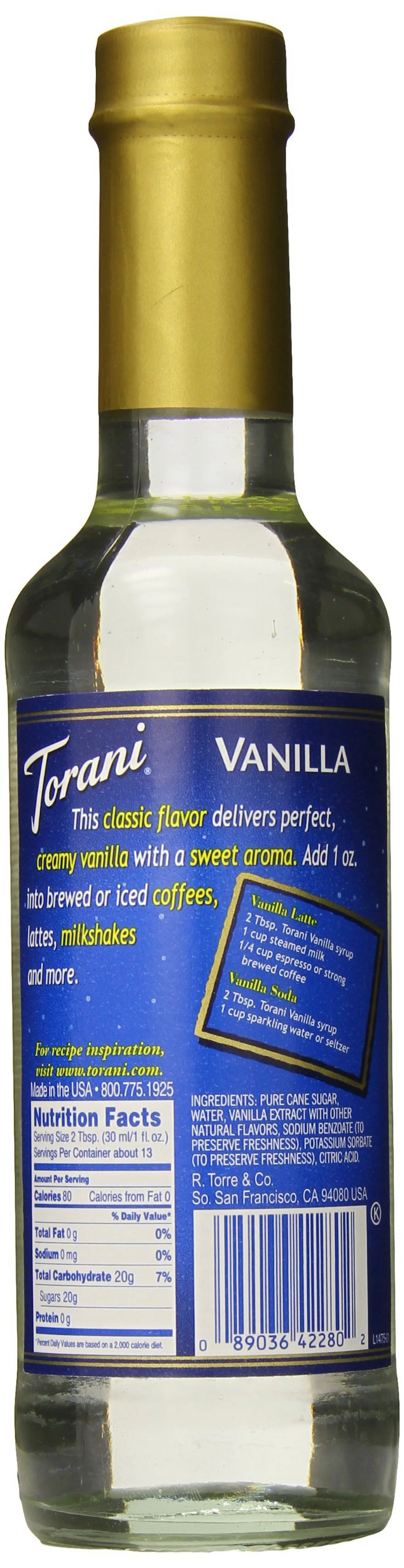 Torani Vanilla Syrup, 12.7 Fl Oz (Pack Of 1)