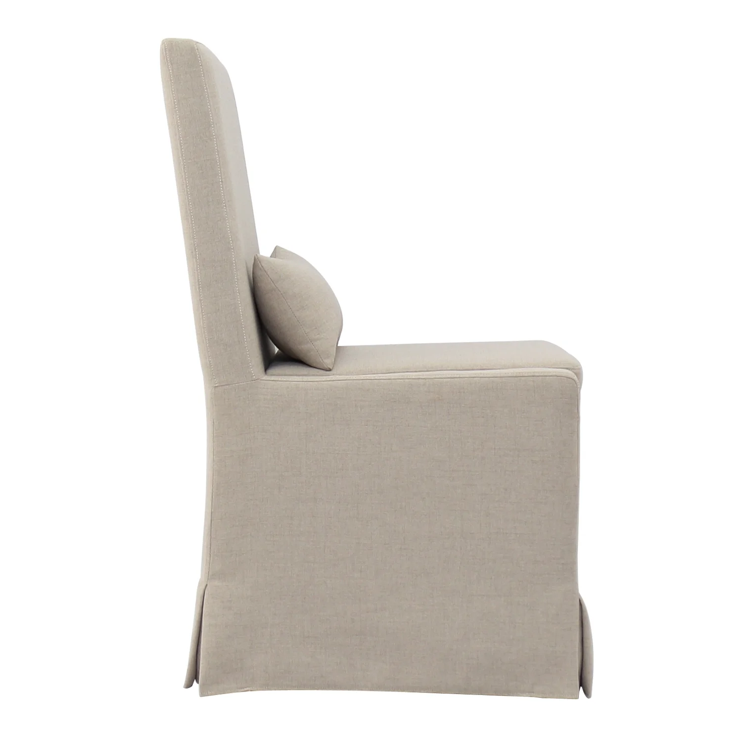 Padma's Plantation Sandspur Beach Wood Dining Chair in Brushed Linen White