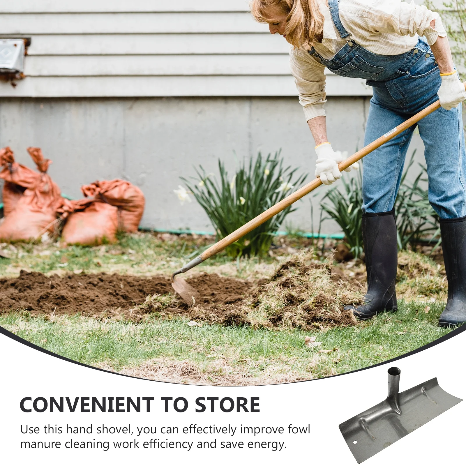 Cleaning Supplies Manure Cleaning Tools Pigeon Manure Spade Farmhouse Supply Manure Rake Shovel Head Iron