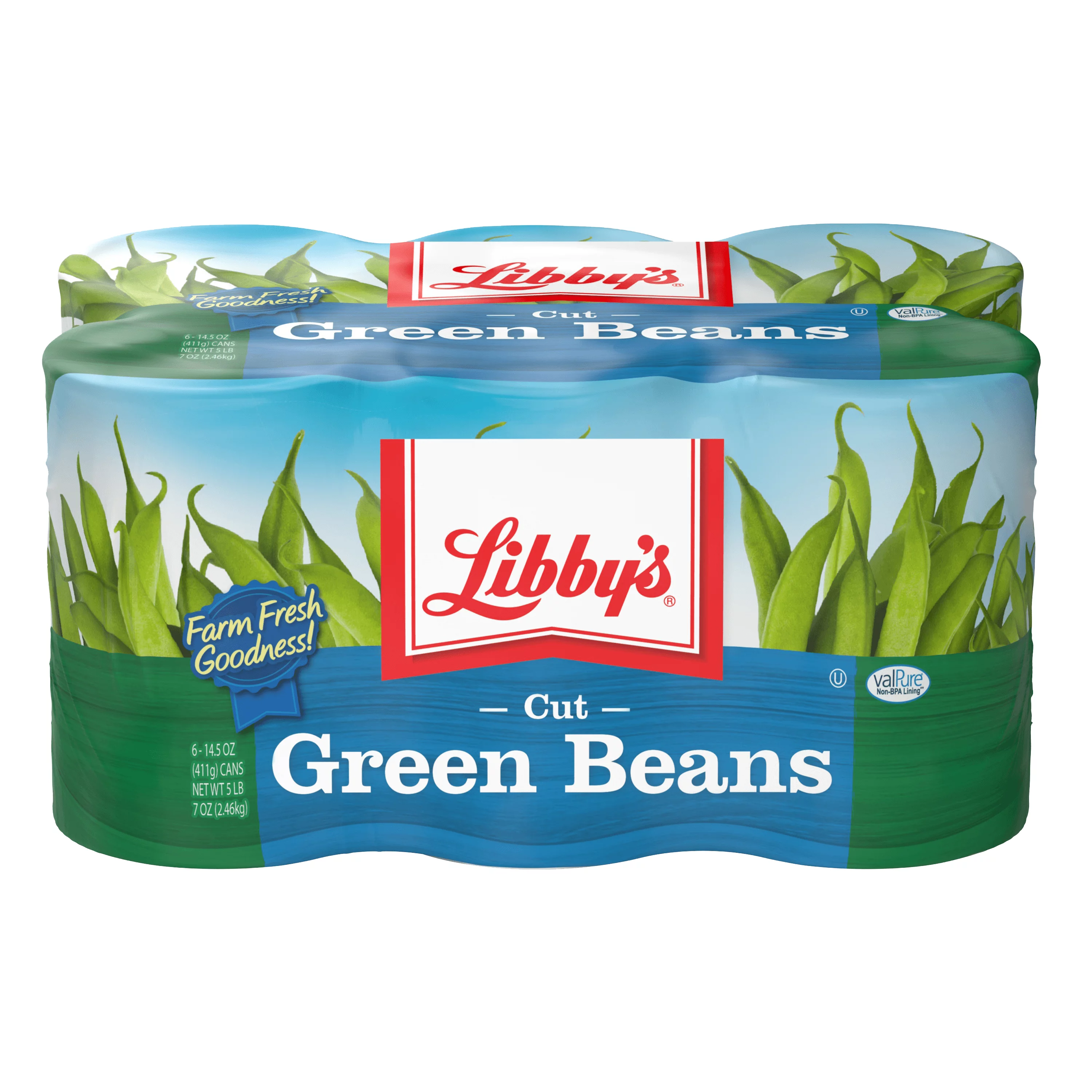 (2 pack) Libby's Cut Green Beans, 14.5 oz, 6 Cans