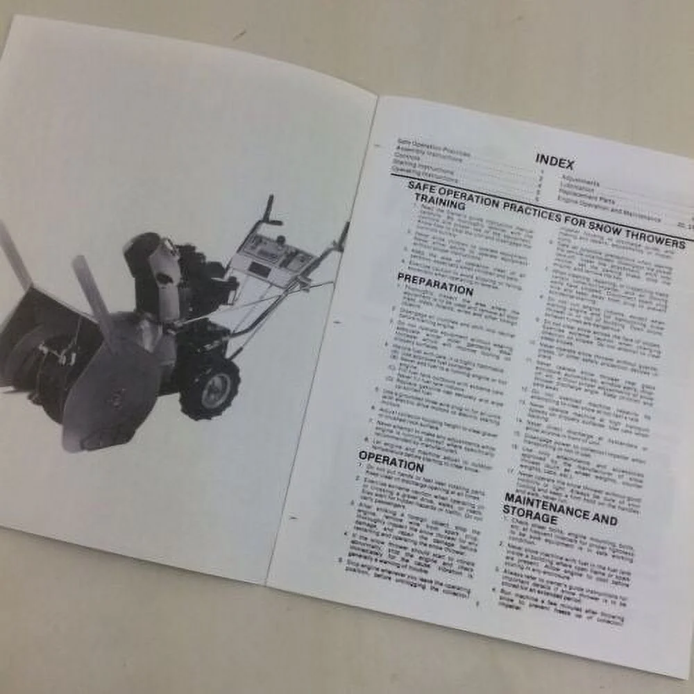 White Snow Boss 500 Snow Thrower Blower Parts Catalog Instruction Owners Manual
