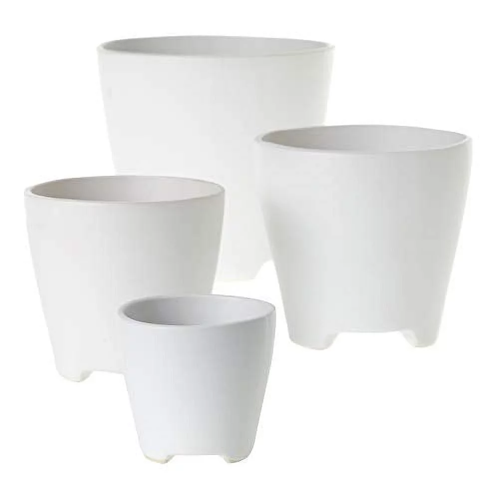 Ruth Pots l White Ceramic Pot for Plant  (5