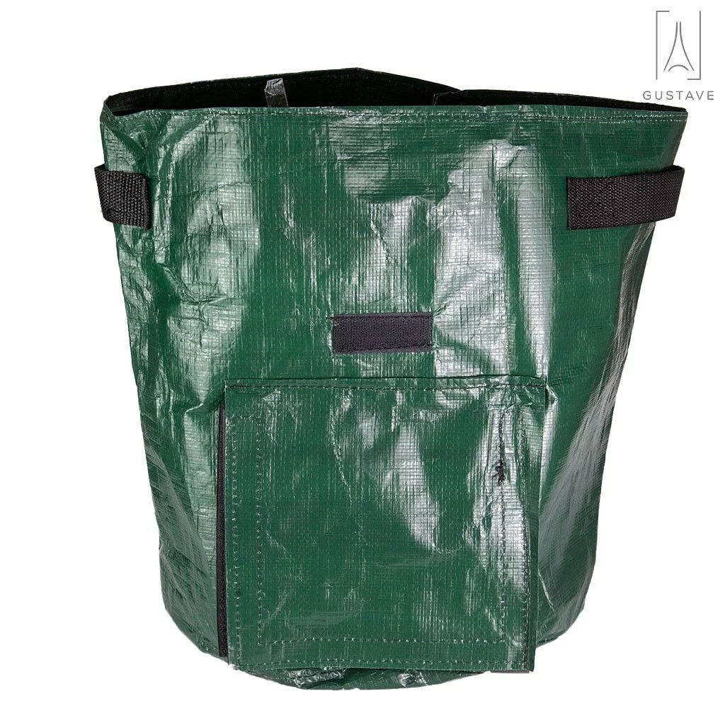 Gustave 4 Pack Grow Bags Fabric Pots Root Pouch with Handles Flower Vegetable Planting Container Breathable 10 Gallon PE Planter Bags