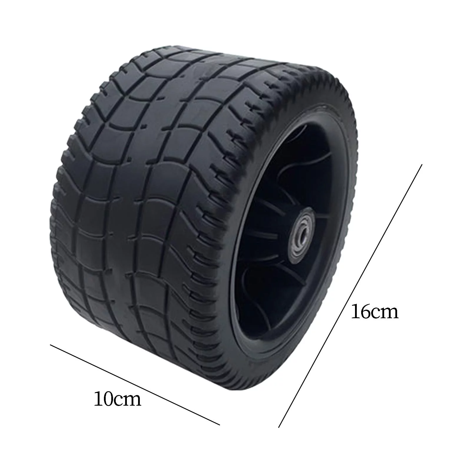 4inch Wide Wagon Cart Wheel PP Tires Black for Hand Trucks and Yard Trailers
