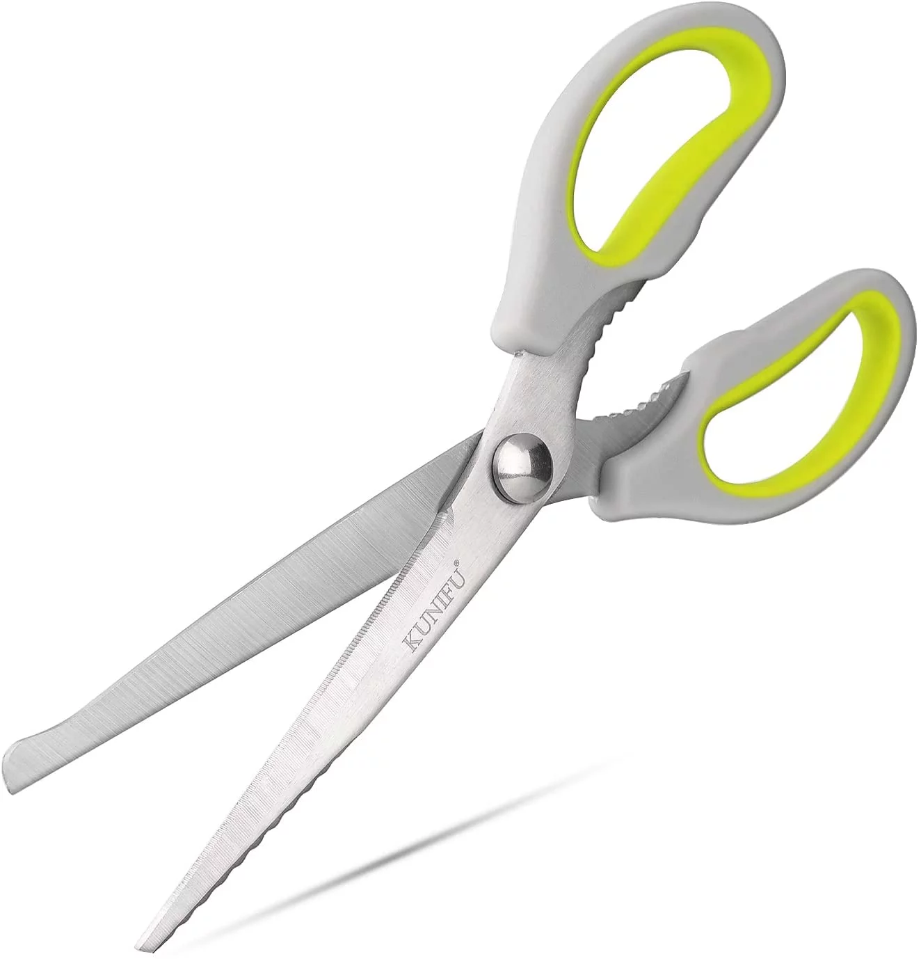 KUNIFU 9.65 Inch All Purpose Scissors, Heavy Duty  Kitchen Gadgets, Cooking Cutter For Chicken, Meat, Poultry, Fish, Barbecue, Vegetables, Seafood, Dishwasher Safe