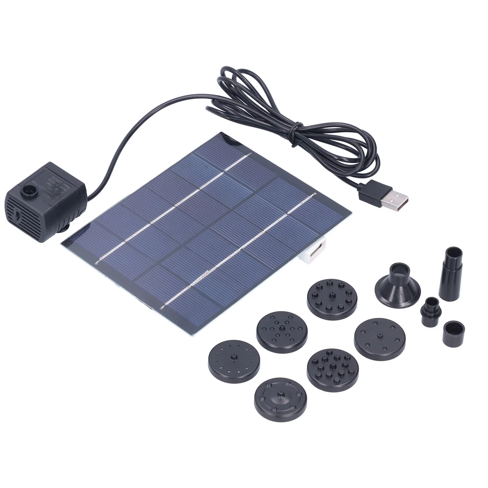 Delaman Solar Fountain, Solar Fountain with Panel Water Pump Solar Panel Kit for Outdoor Landscape Pond Decor