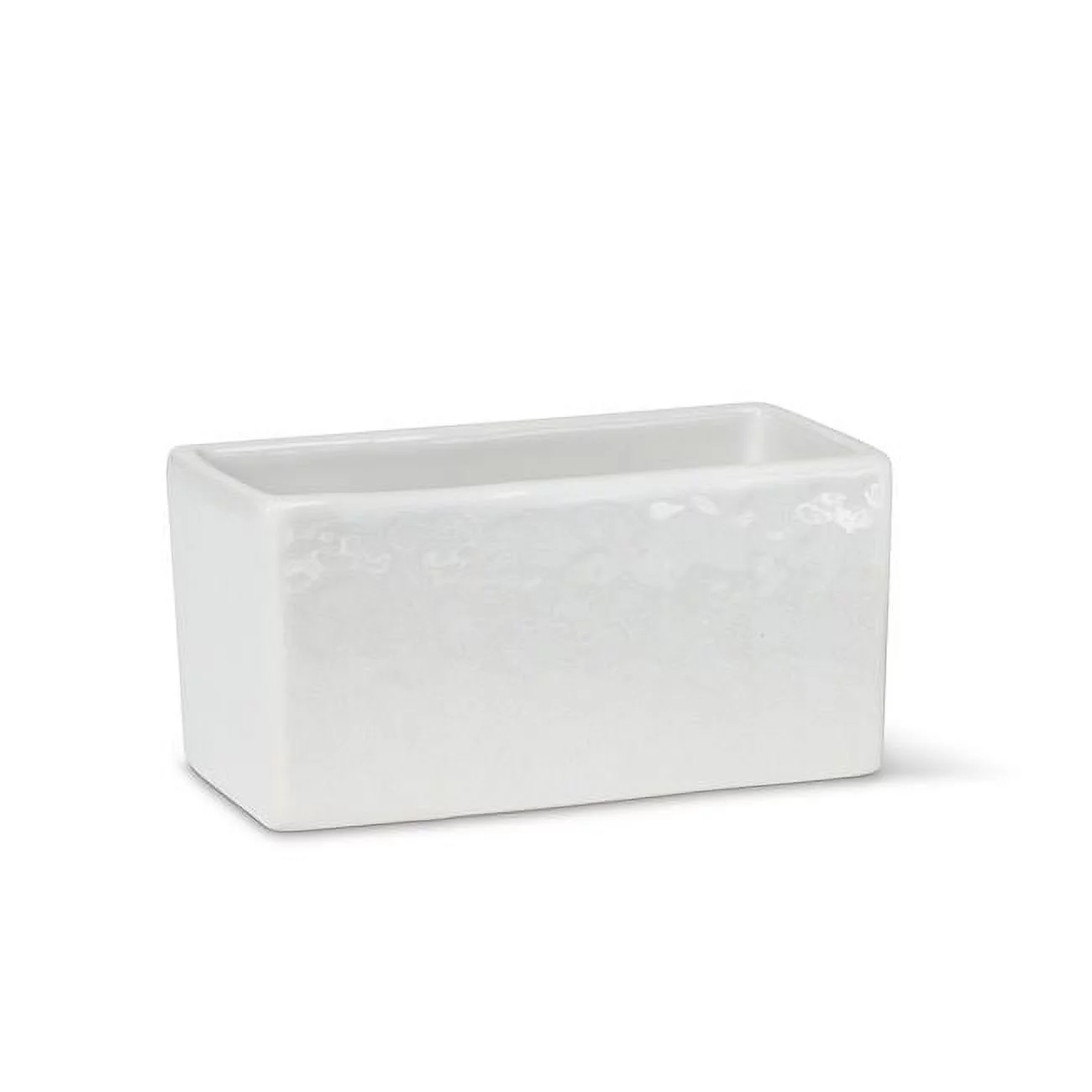 Abbott Collections AB-27-NIRVANA-8034 3 x 6 in. Rectangular Planter, White