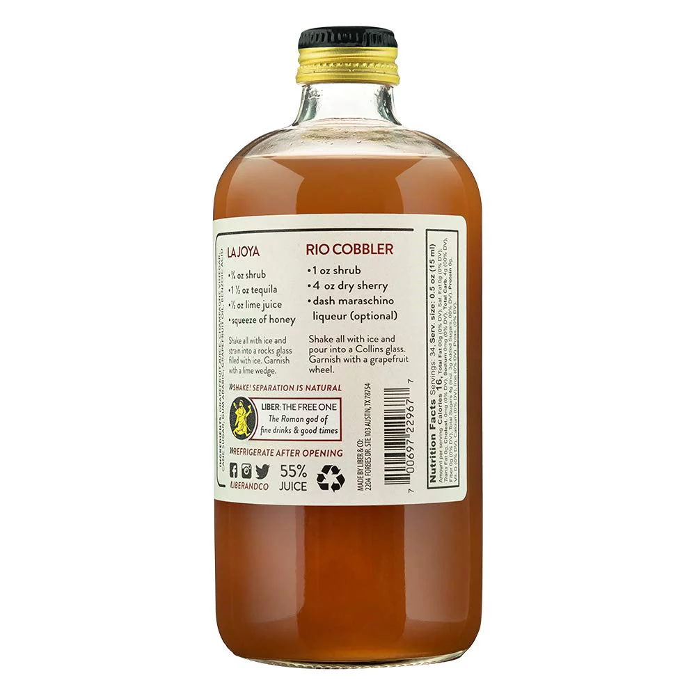 Liber & Co. Texas Grapefruit Shrub (17oz)