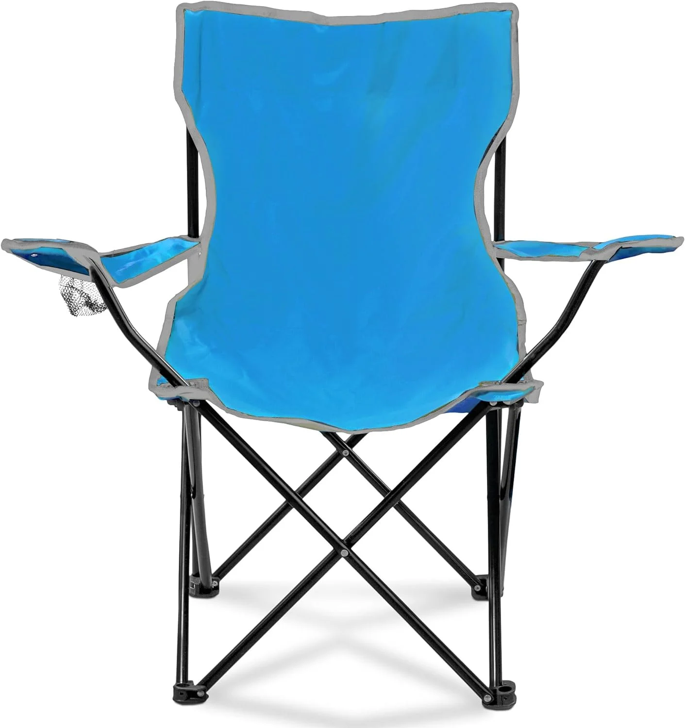 Chair with Cupholder for Camping, Sporting Events, and Tailgating, Multicolor (6 Pack)