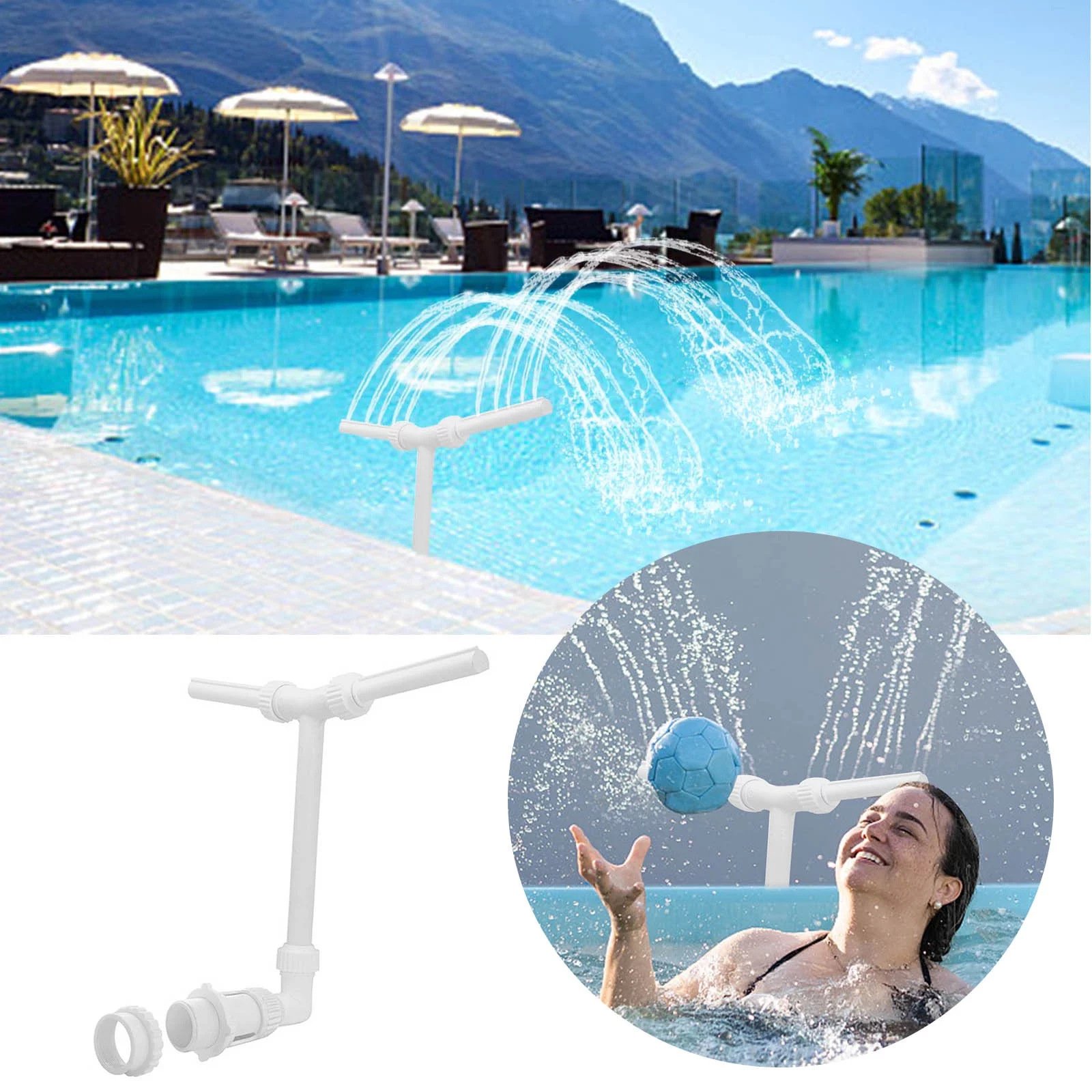 BOLUOYI Pool Spray Pond Adjustable Pool Sprinkler Above Ground Pool Swimming Pool Accessories Pool Chiller Pool Decoration For Water Fun