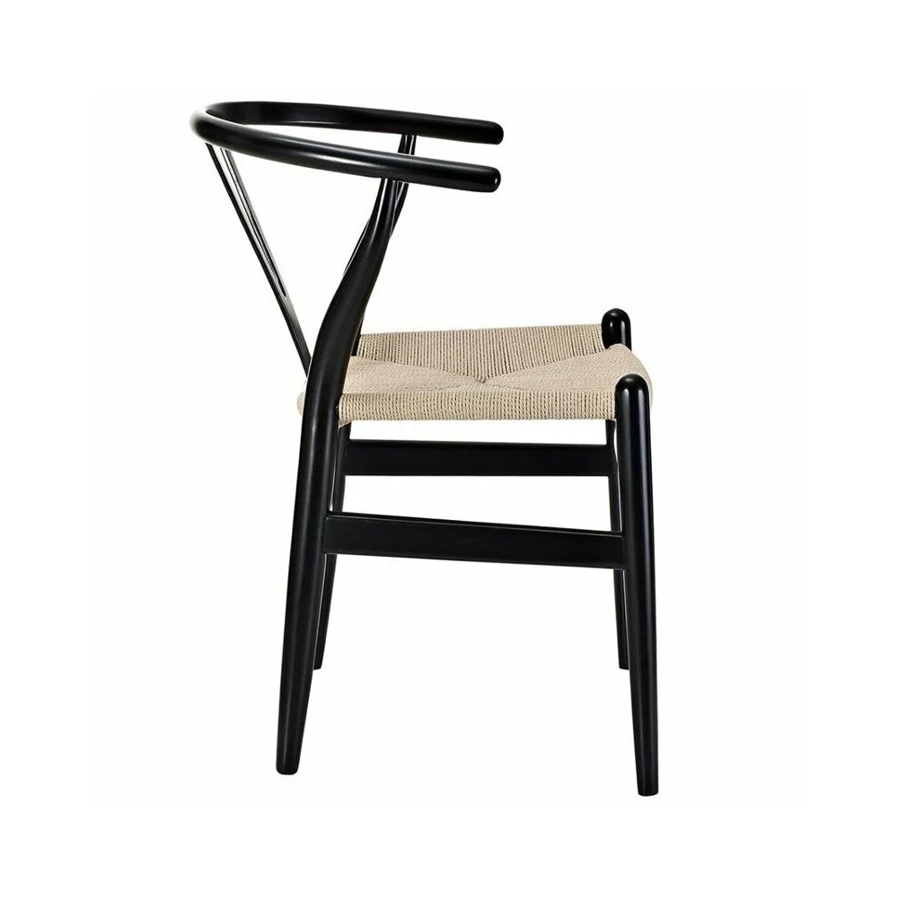 Wood Dining Arm Chair Black - 22x28