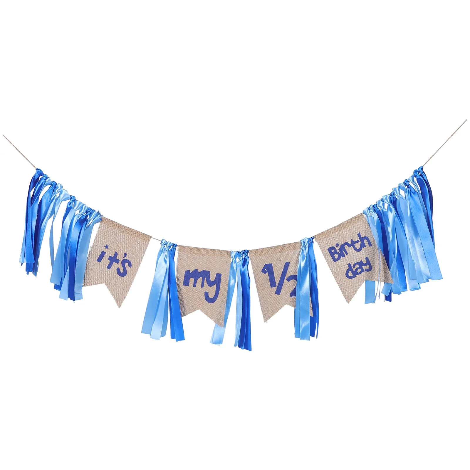 Qumonin Chair Banner 1/2 Birthday Banner Chair String Flag Decorative Backdrop Banner Birthday Pull Flag