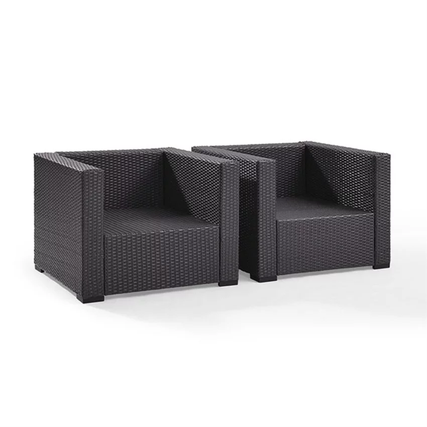 Biscayne 2-Piece Sectional Outdoor Wicker Seating Set - Sleek Design, Sturdy Construction, Ultimate Comfort, Easy Assembly