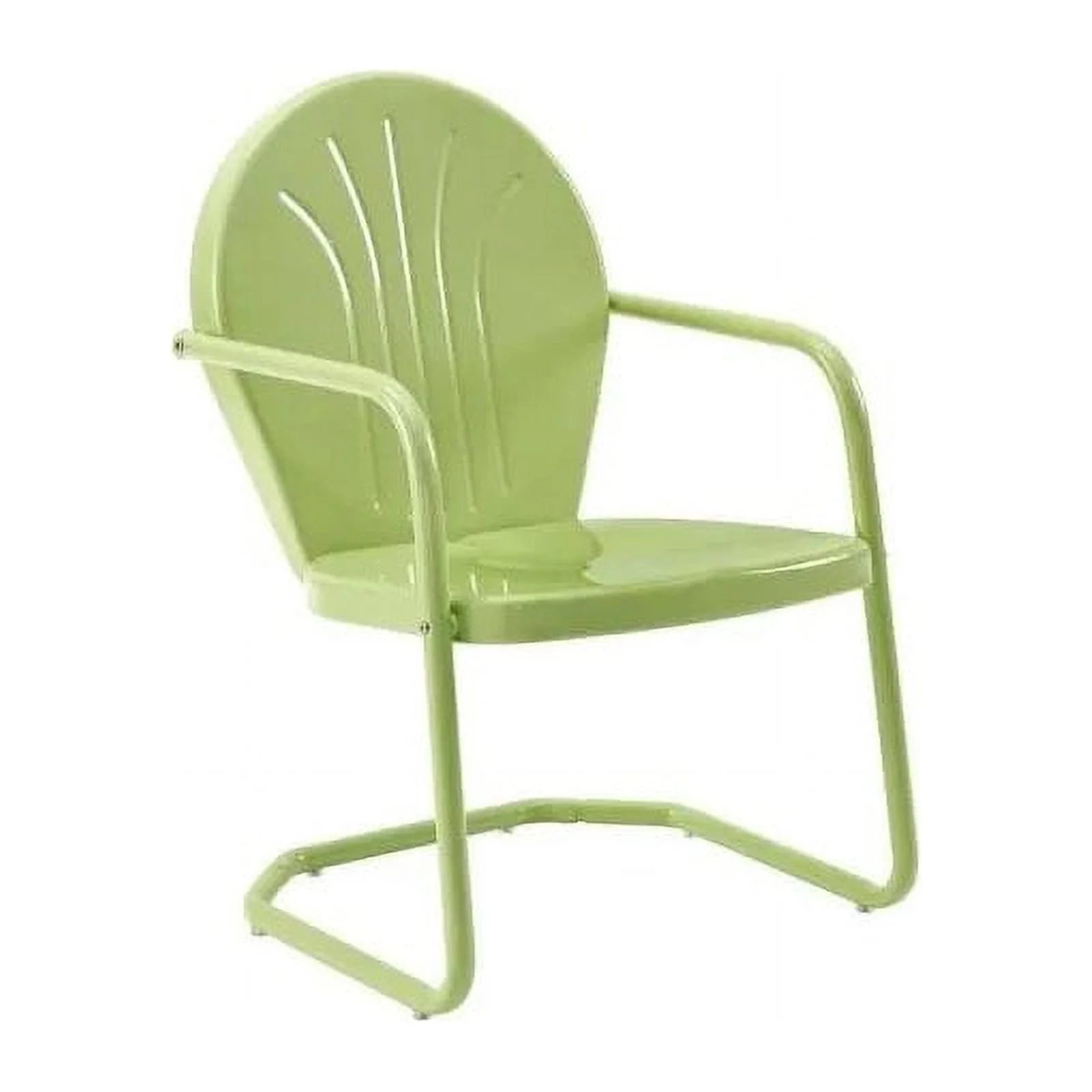 Home Square 4 Piece Metal Modern Patio Chair Set in Tangerine and Key Lime