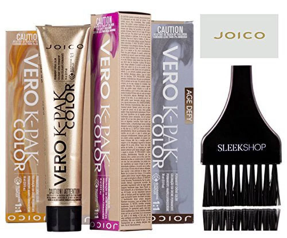 Joico Vero K-Pak Color Permanent Creme Hair Color (W/ Sleek Brush) Cream Dye 4A Dark Ash Brown