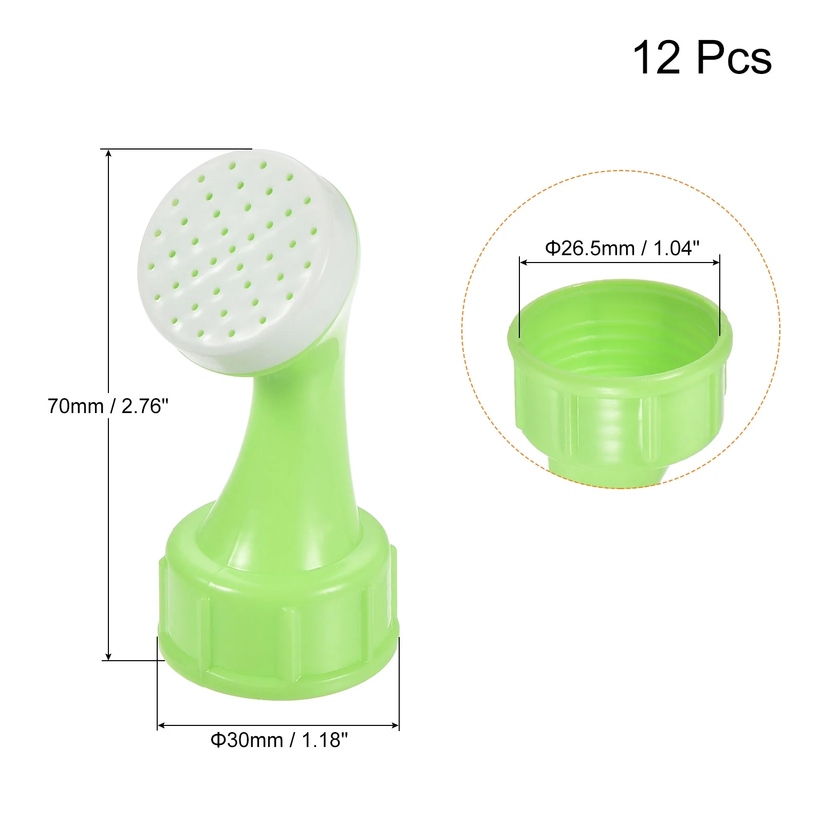 Uxcell Portable Plastic Bottle Watering Sprinkler Nozzles for Plant Potted Green 12 Pack