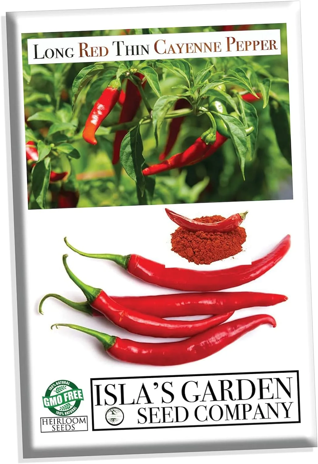 Cayenne Pepper Seeds, Long Red Thin Cayenne Peppers, 125+ Heirloom Seeds, Home Garden! - Non GMO, 90% Germination