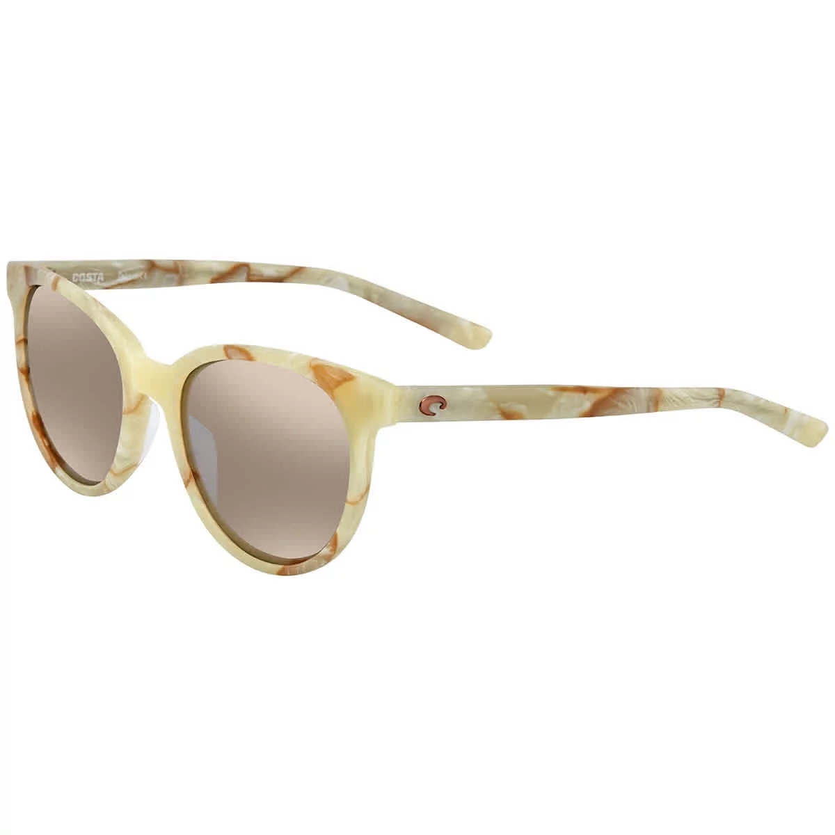 Costa Del Mar Isla Polarized Copper Silver Mirror 580G Round Sunglasses ISA 261 OSCGLP