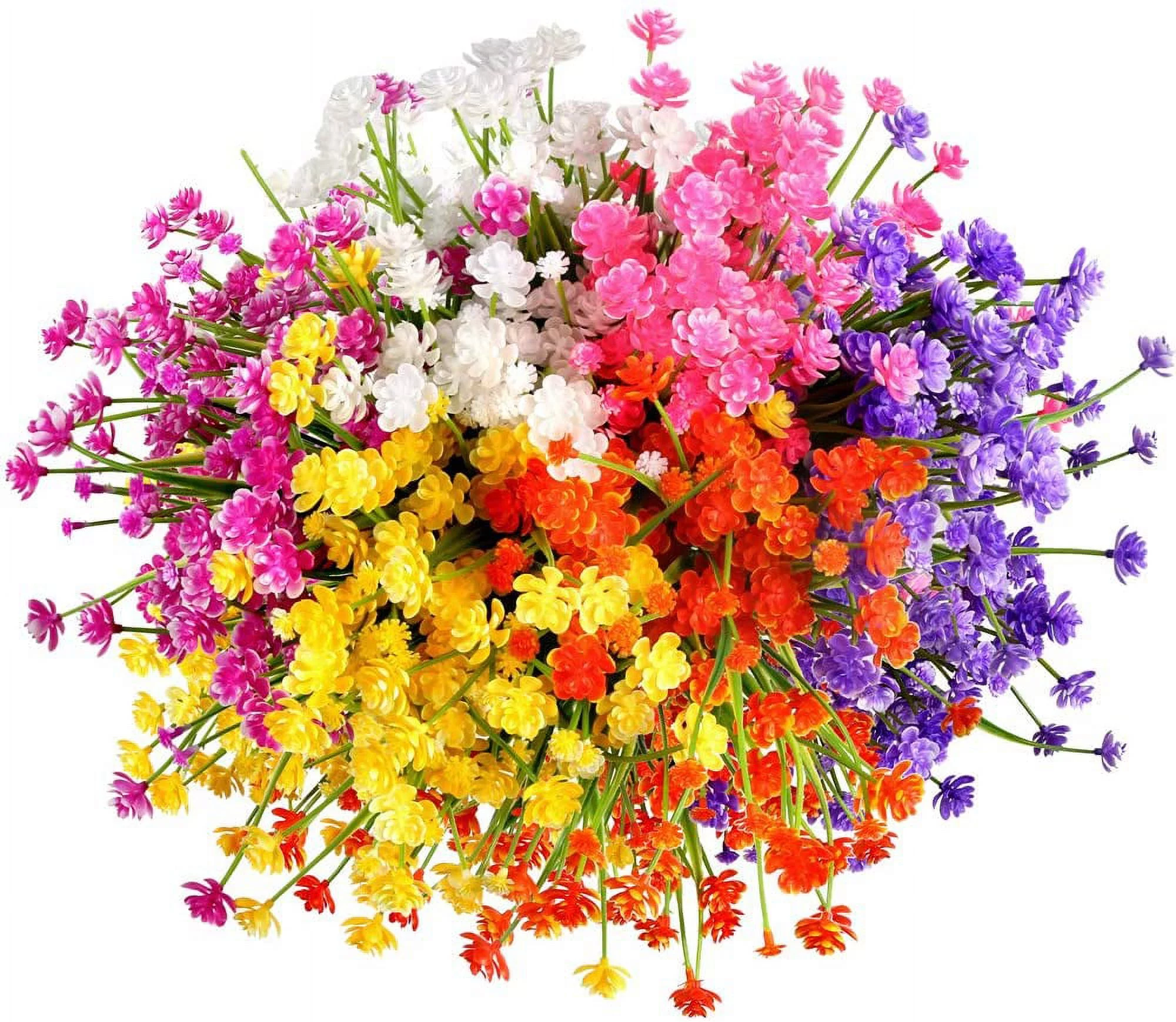 12PACK Artificial Flowers, Outdoor Artificial Flowers Plastic Flowers Faux Greenery Shrubs Plants Artificial Daffodils Indoor Outdoor  Hanging Planter Home Wedding Garden Decor