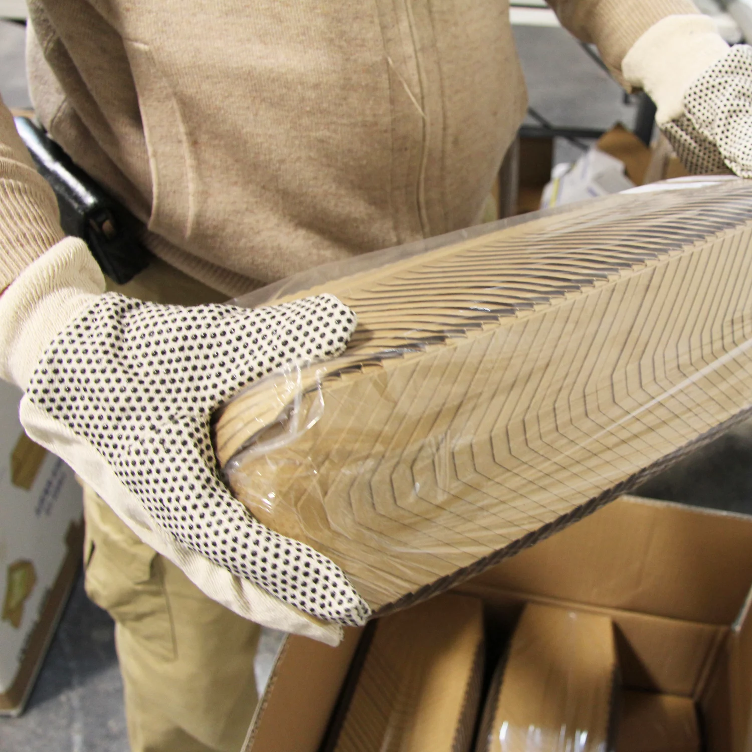 12 Pairs Large Cotton Canvas Knit Protection Work Gloves with Black PVC Dots for Hand Grip Painter Mechanic Gardening Glove for Men Women Beige 24 Count Bulk