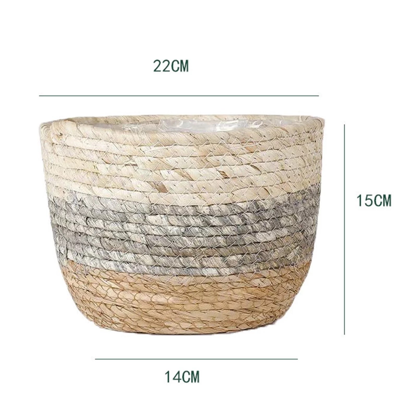 Clearance Sale Mijaution Flower Pots Cover Storage Basket Plant Woven Basket Planter Straw Flower Pot