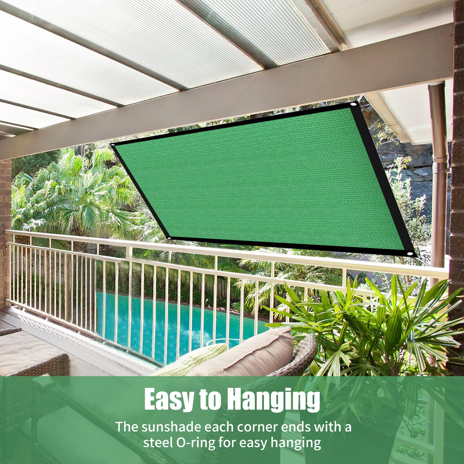 Shinysix Shade Net UV Resistant Sun Sail Canopy 3X4M Greenhouse Cover for Patio Garden