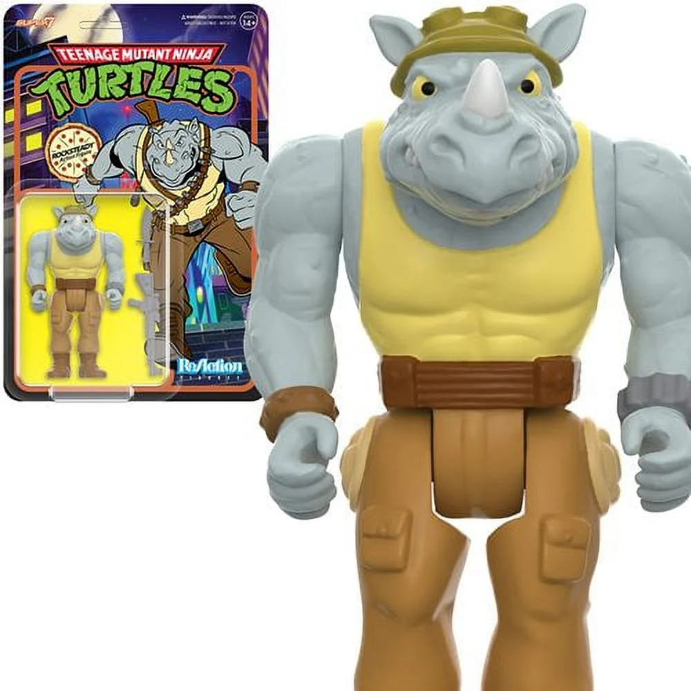 Rocksteady (cartoon) TMNT Teenage Mutant Ninja Turtles Super 7 Reaction Figure