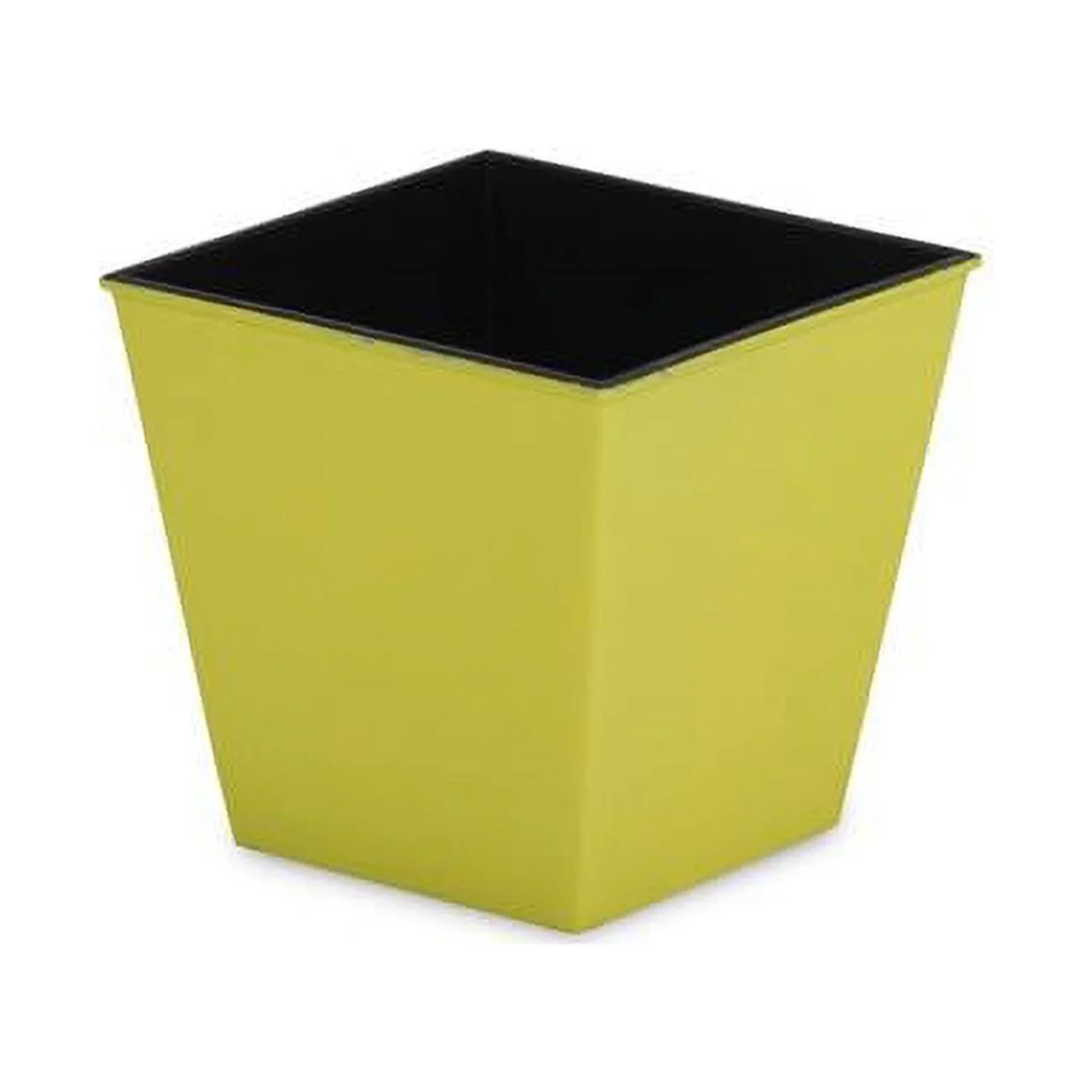 Cheungs PP-108Y 5.25 in. Square Tapered Recycled Plastic Planter, Yellow