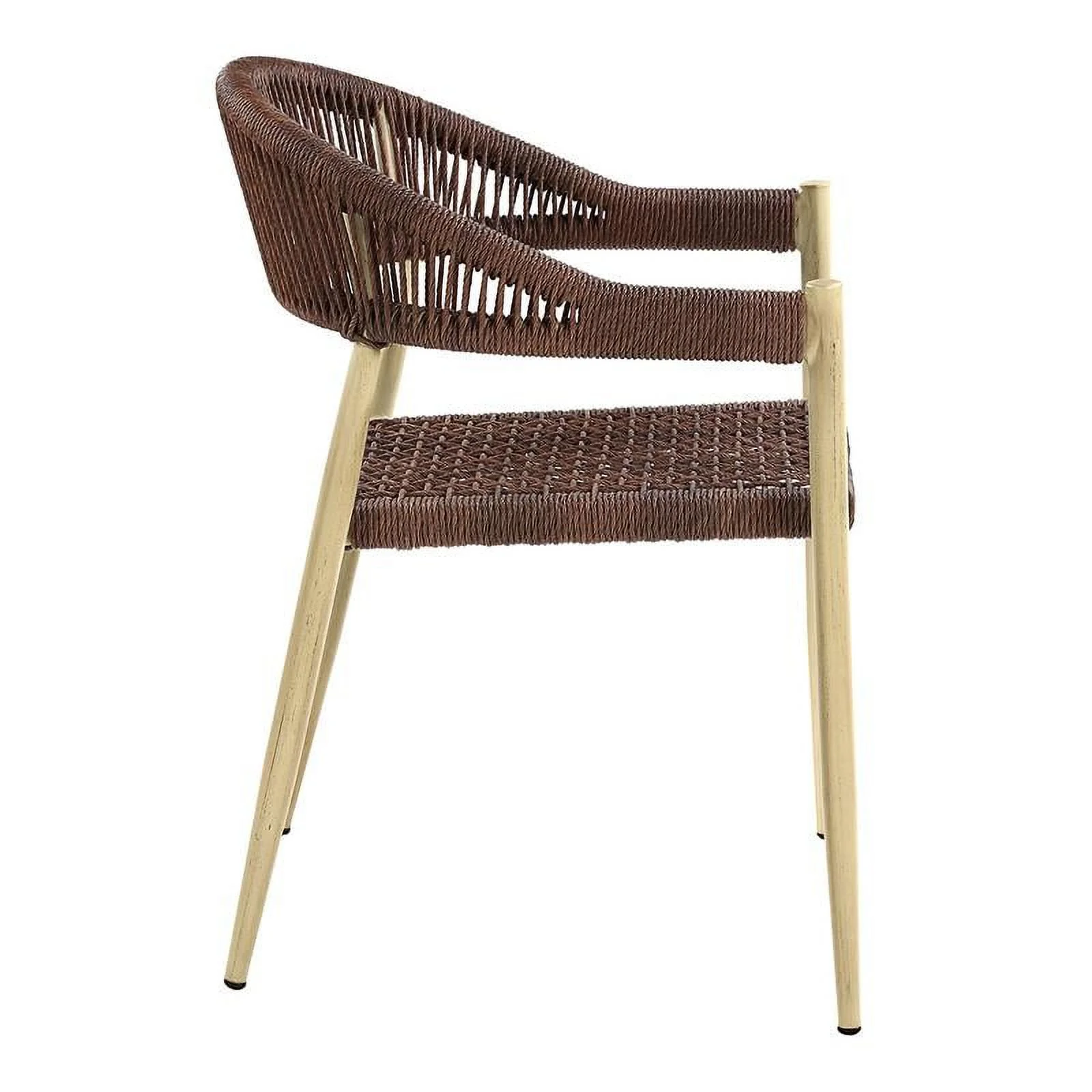 Afuera Living Aluminum Patio Dining Chair in Natural (Set of 2)