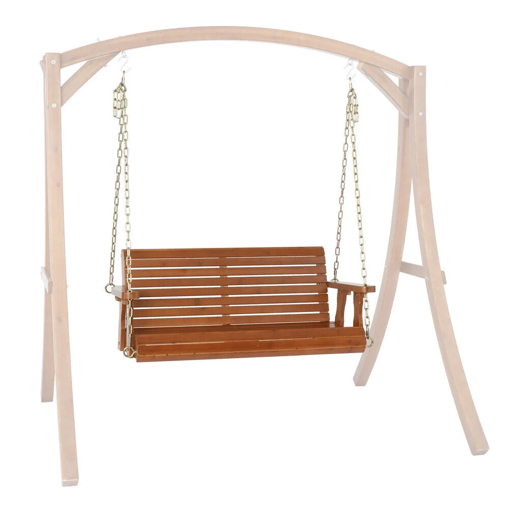 4Ft Porch Swing Bench Chair Wooden Outdoor Garden Patio Bench Furniture