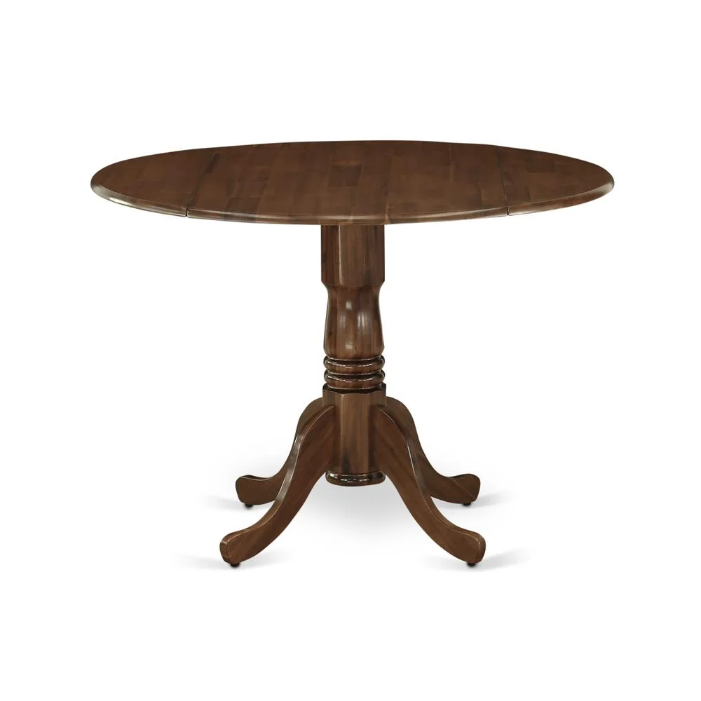 East West Furniture 5 Pc Dining Set Contains a Round Wooden Table and 4 Upholstered Chairs
