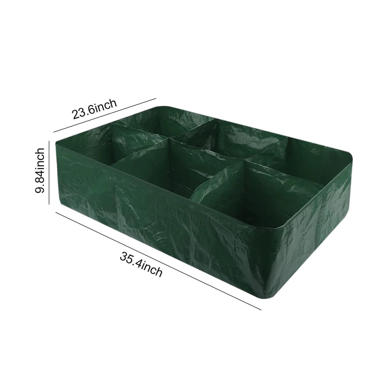 4/6/8Grid Plant Grow Bags PE Veg Pot Nursery Soil Bag Thickened Recycle Bag